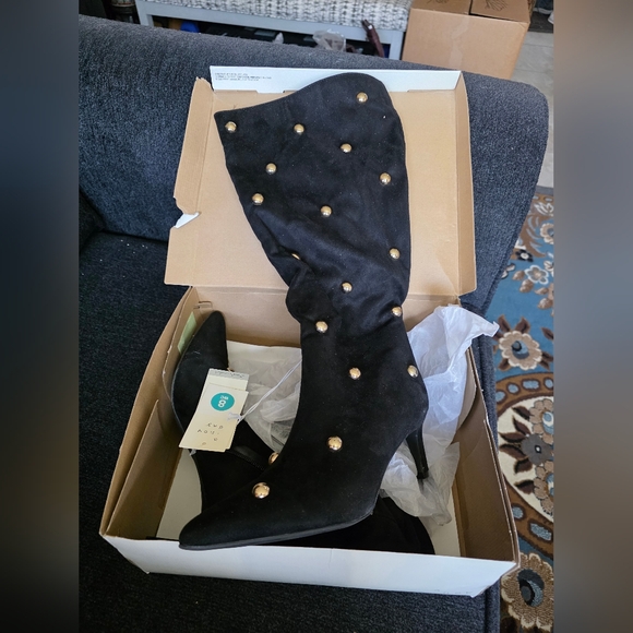 A New Day Justice Boots w Memory Foam • Wide Calf • NWT Black • NIB - Picture 5 of 6